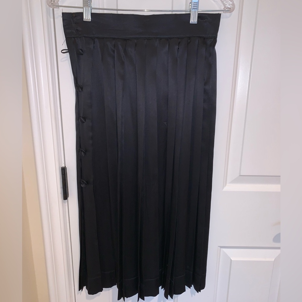 Vintage Black Pleated Skirt